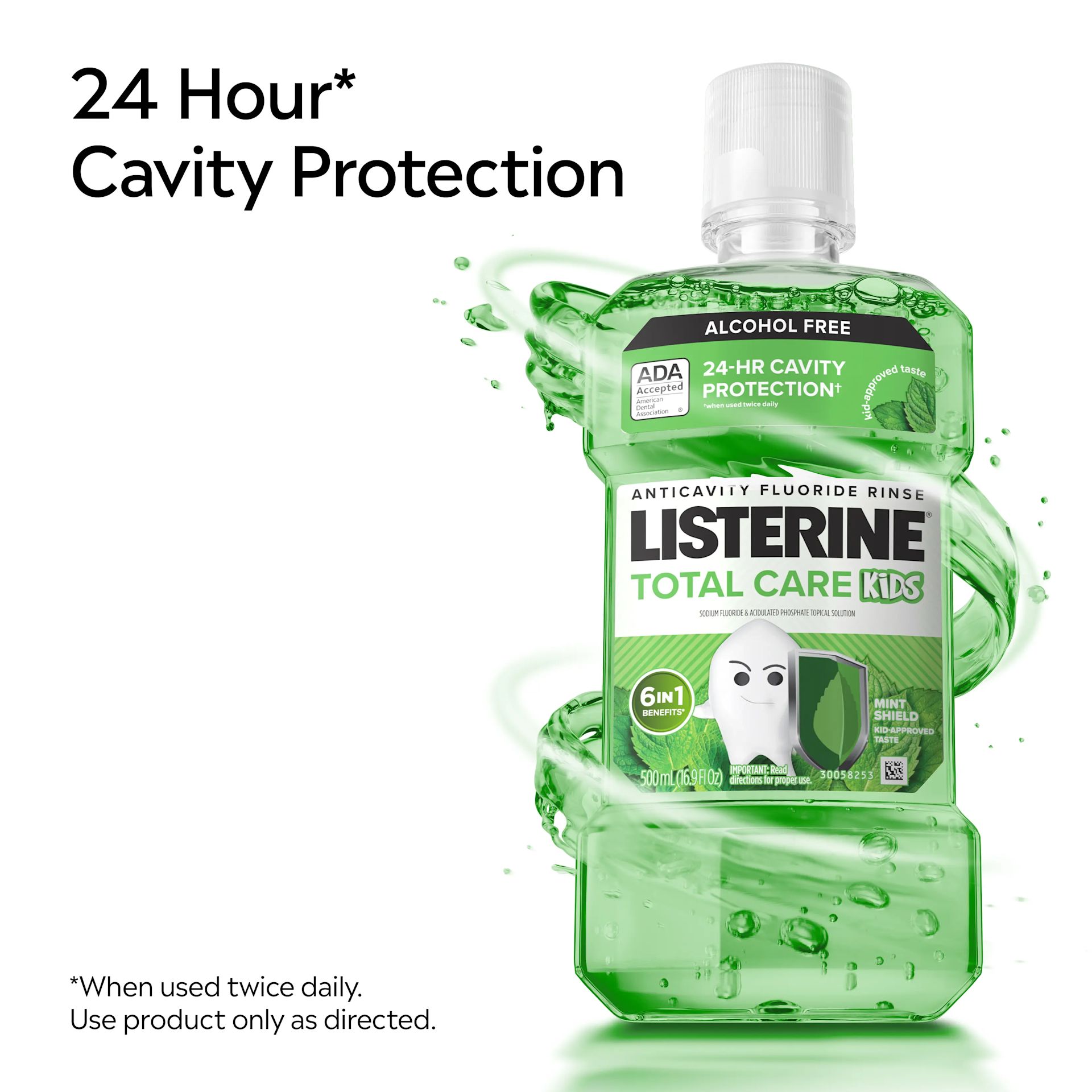 LISTERINE® TOTAL CARE Kids Mint Shield 24 Hour Cavity prevention