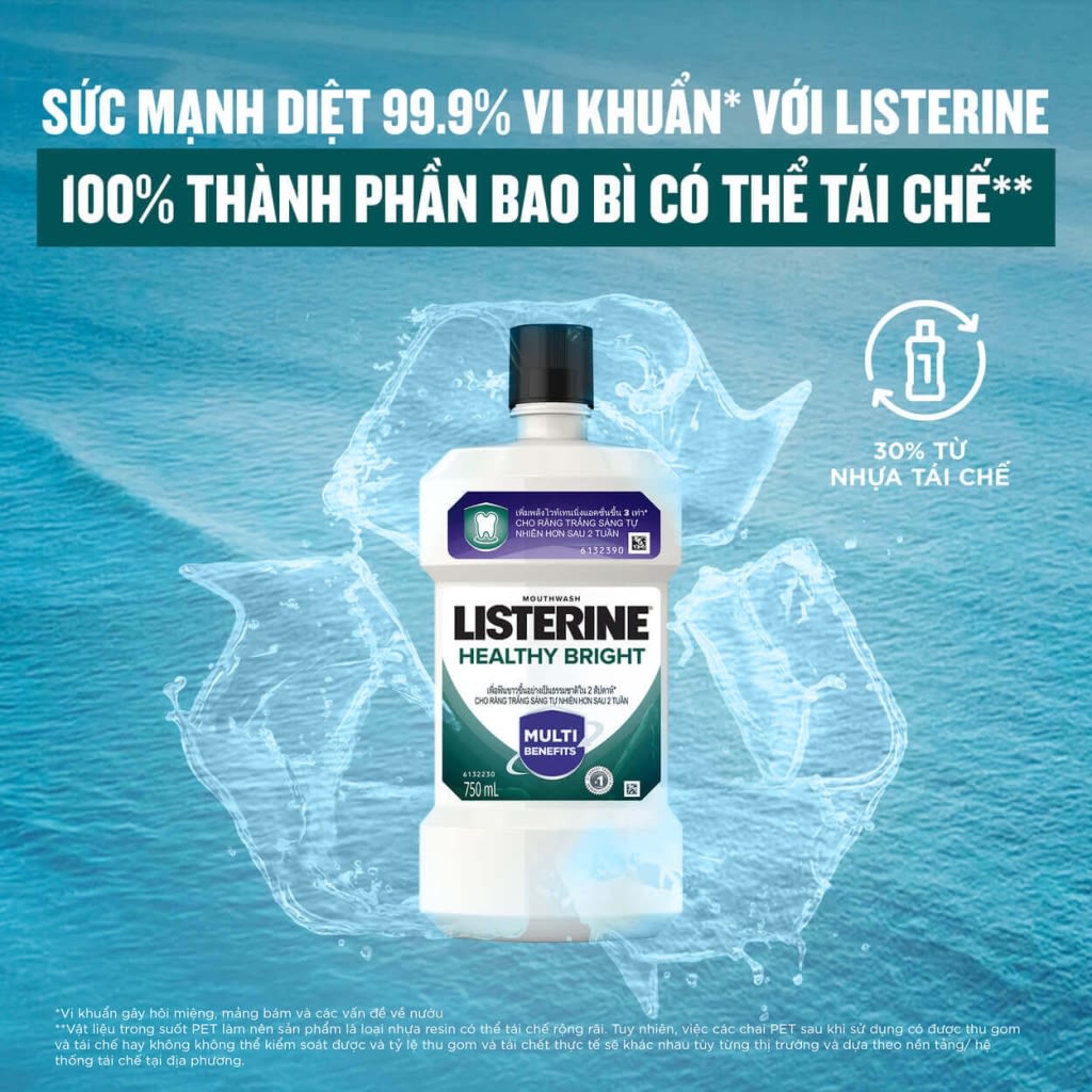 Nước súc miệng diệt khuẩn LISTERINE ® HEALTHY BRIGHT - Image 8 - Listerine - vi-VN