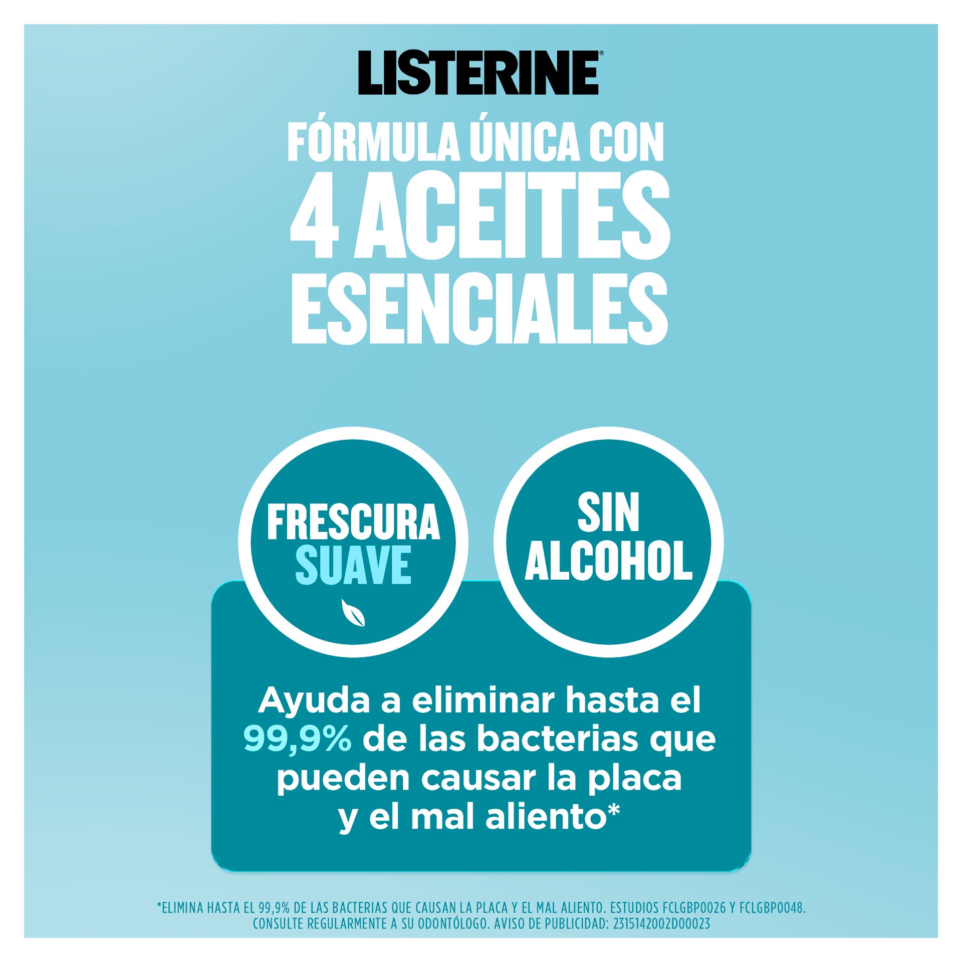 Fórmula única con 4 aceites esenciales