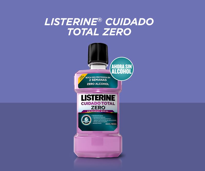 El más completo y avanzado LISTERINE®, ahora también sin alcohol.