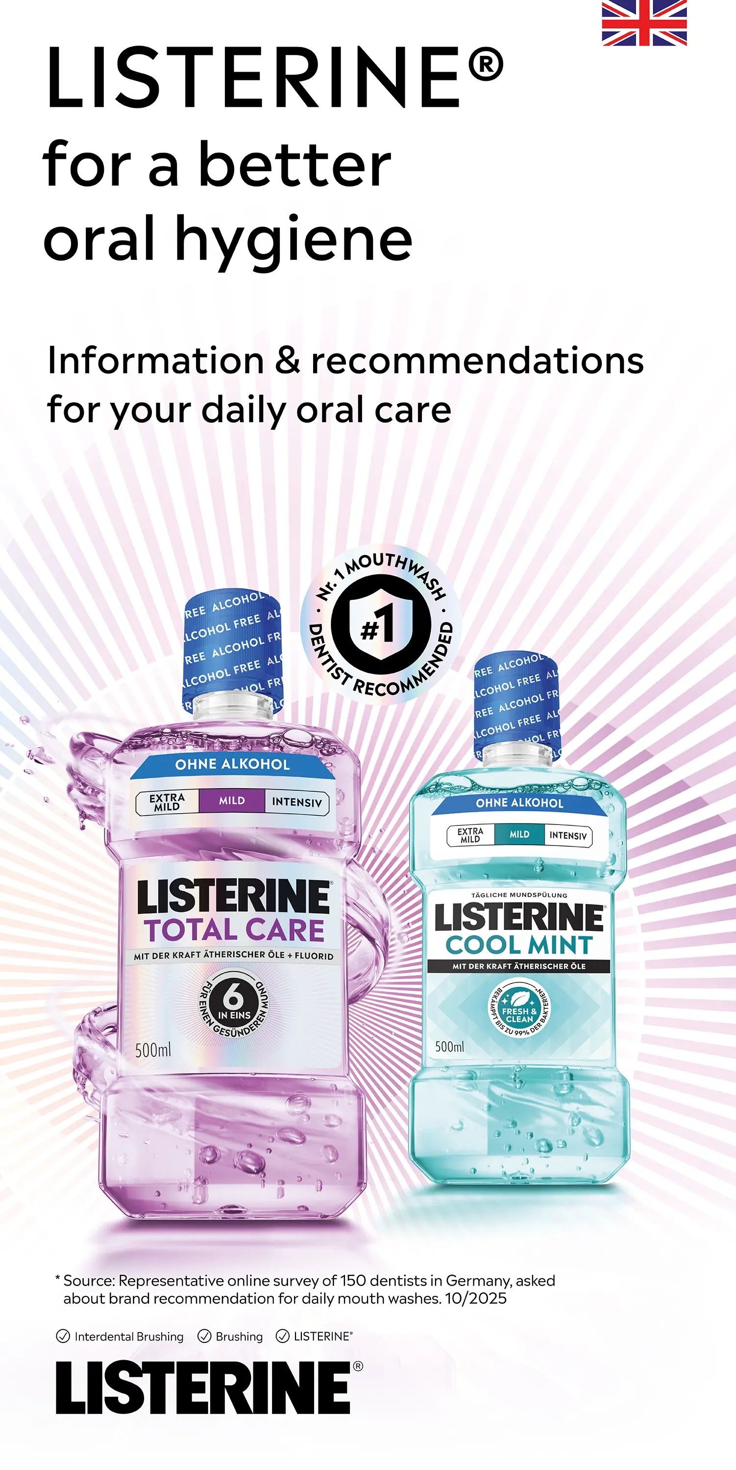 LISTERINE® Mundspülung Broschüre Englisch
