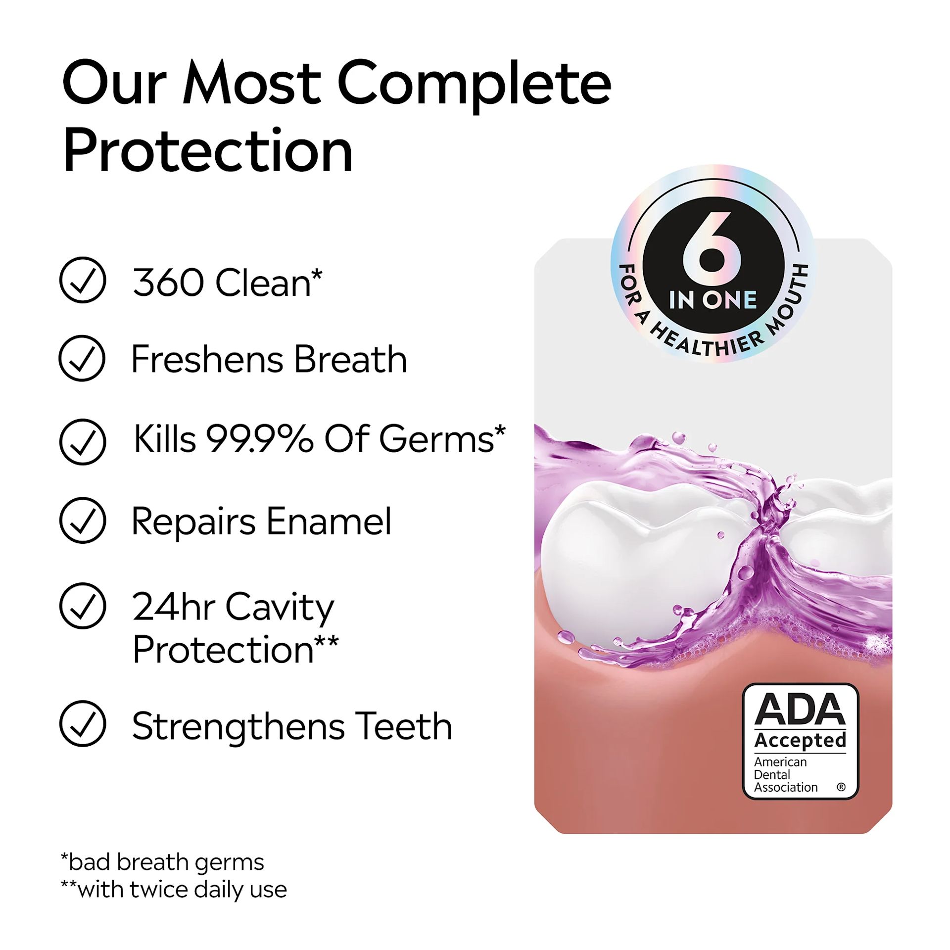 LIS B+ Reasoning TC Intense RGB 04 LISTERINE® TOTAL CARE Our most complete protection