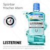 LISTERINE® Cool Mint Mundspülung ohne Alkohol mit Hinweis auf spürbar frischen Atem und Auszeichnung als Nr. 1‑Mundspülung in Zahnarztempfehlungen.