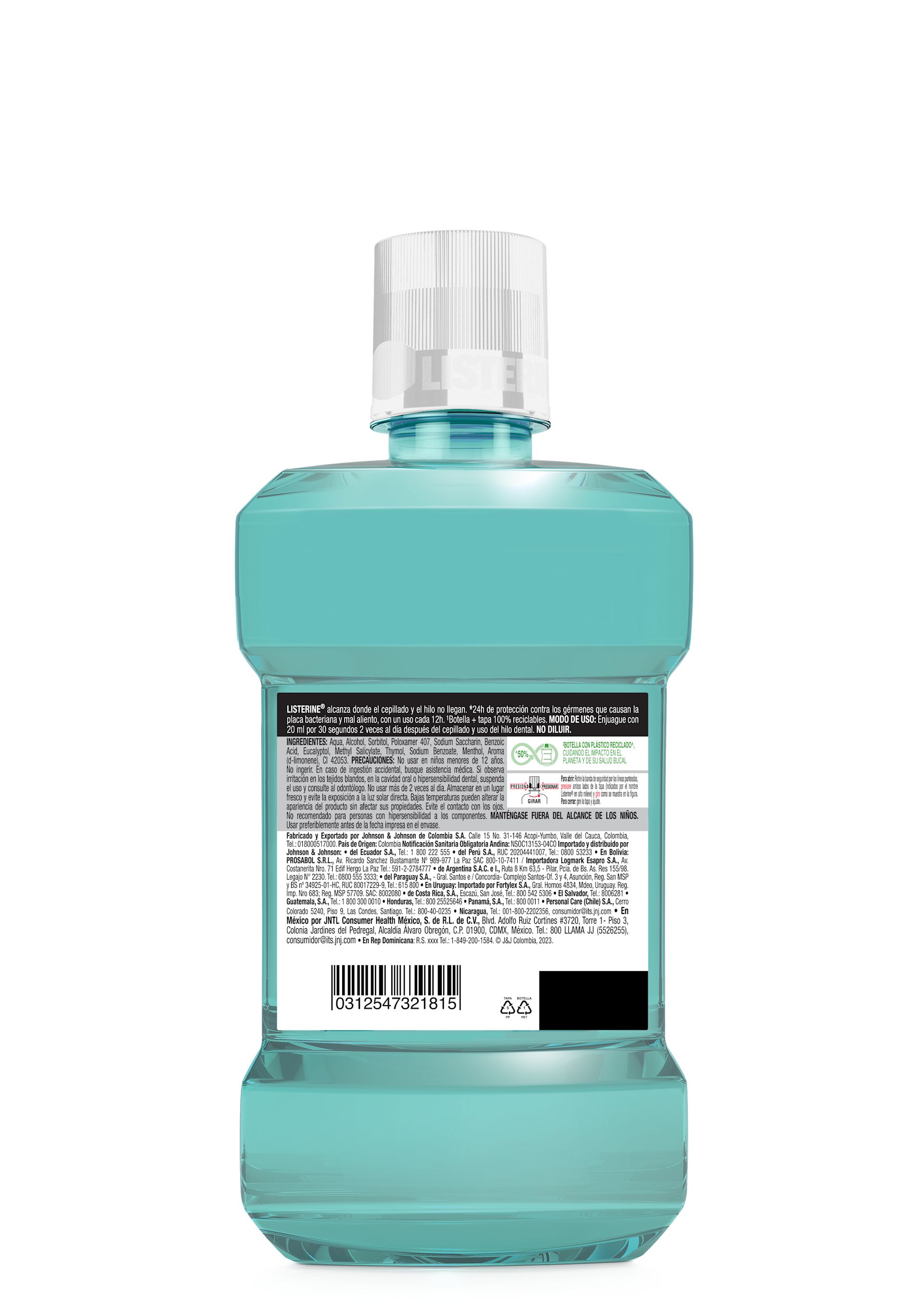 Enjuague Bucal LISTERINE® Coolmint Frescura Intensa BACK