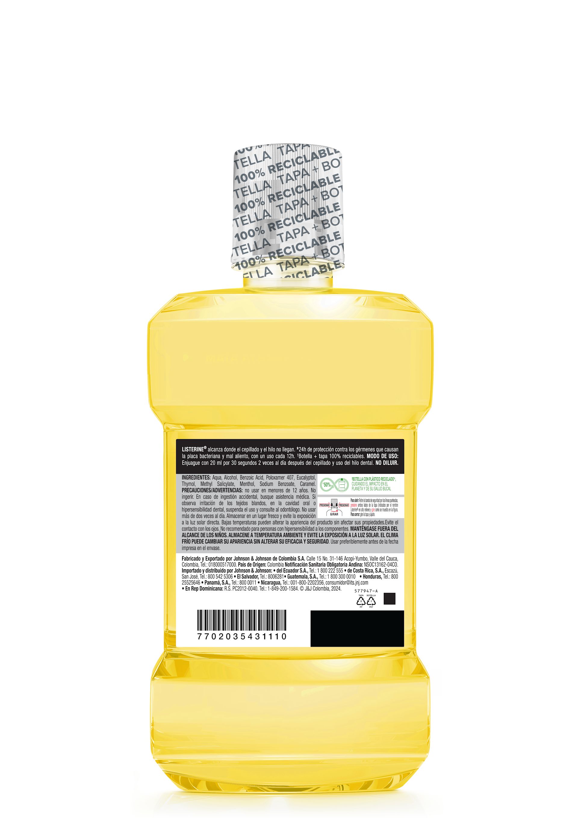 Enjuague Bucal LISTERINE® Original Frescura Intensa - Image 2 BACK