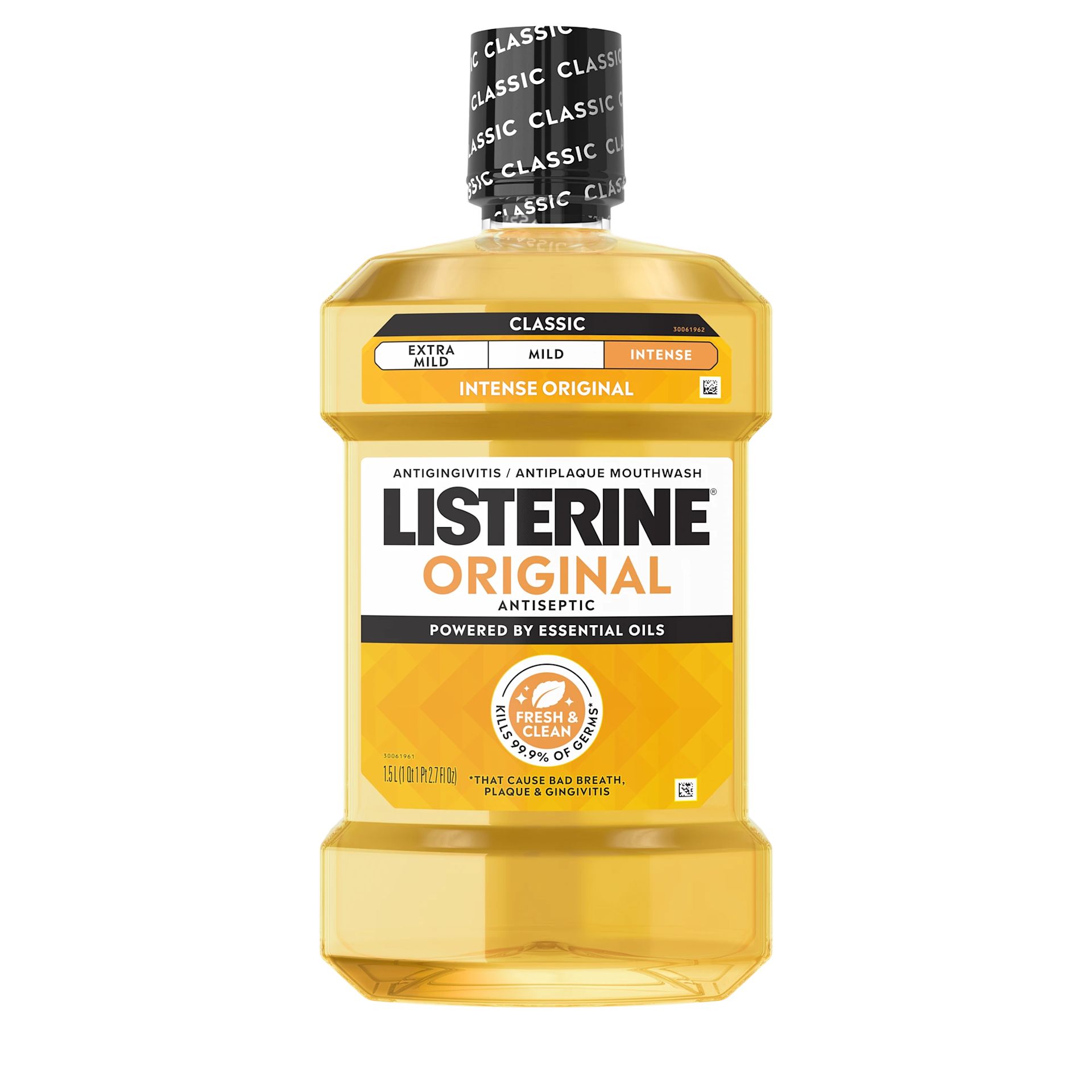 LIS US US 312547701532 527015381 705809 Original Antiseptic Intense 1p5L PR 00000 Front pack shot of LISTERINE® Original Intense Antiseptic Mouthwash 1.5L