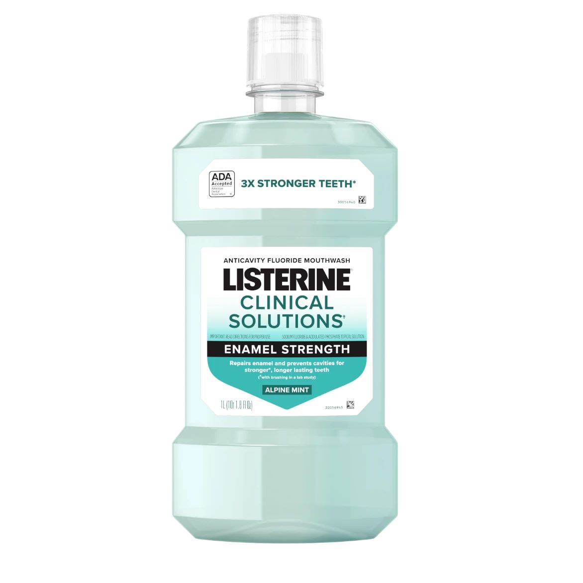 Listerine Clinical Solutions Enamel Strength Mouthwash helps repair enamel & prevents cavities