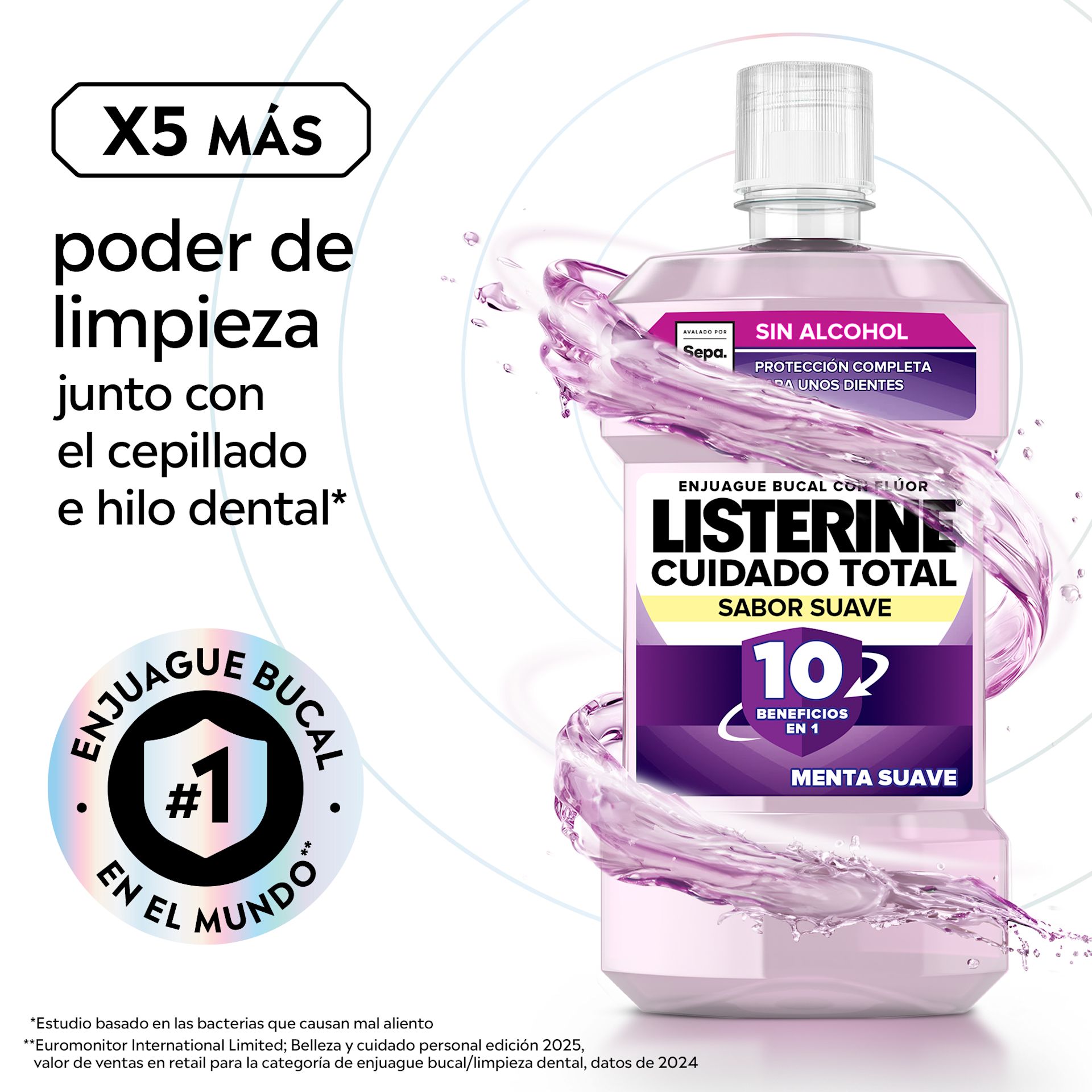 Enjuague Bucal LISTERINE® Cuidado Total Anti-Sarro - Image 2 - Listerine - es-ES