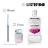LISTERINE® Sensitive Teeth steps, 1 brush, 2 floss and 3 Listerine!