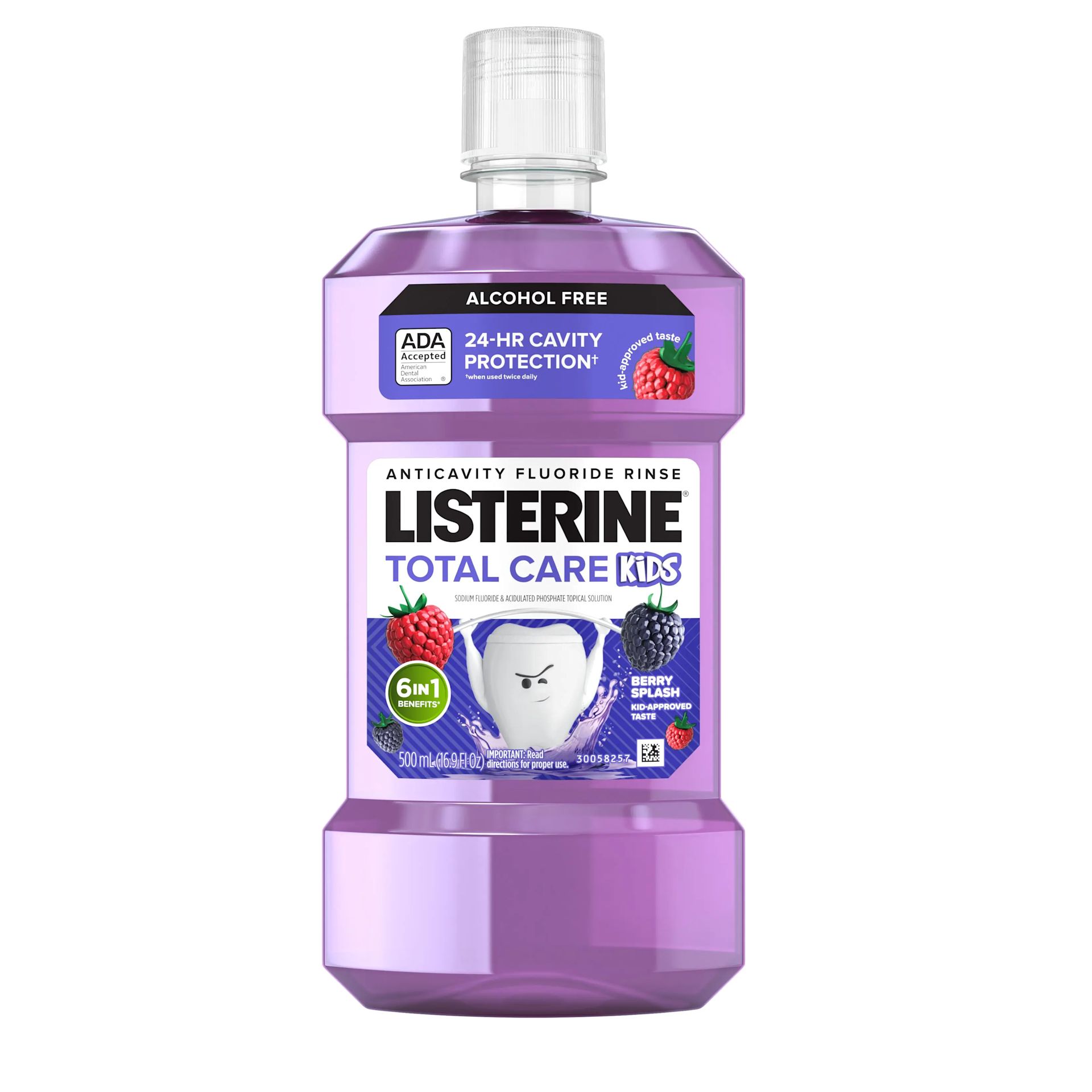 Enjuague bucal Niños LISTERINE® TOTAL CARE KIDS BERRY Sin Alcohol 500ml - Packshot