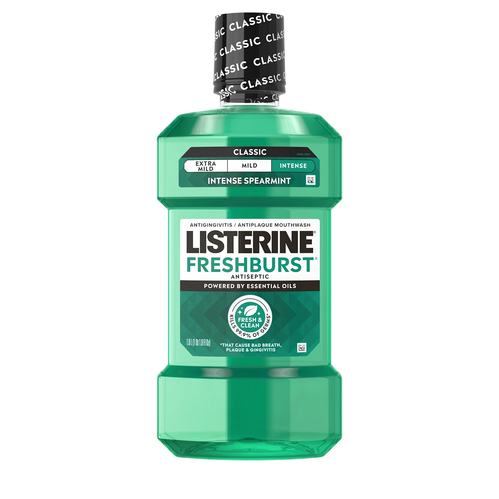 Front pack shot of LISTERINE® FRESHBURST® Intense Antiseptic Mouthwash 1L