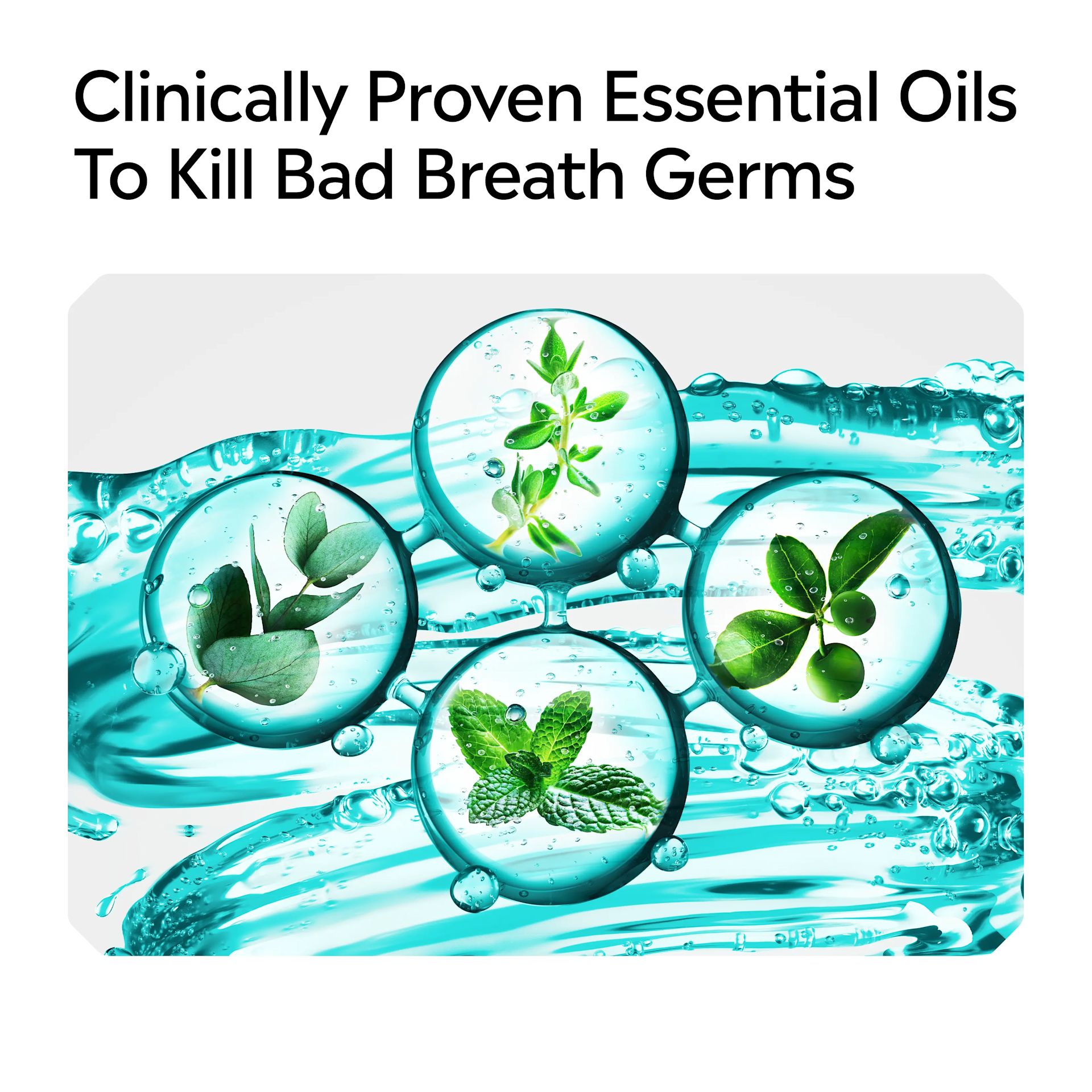 LISTERINE® ULTRACLEAN® clinically proven essential oils to kill bad breath germs