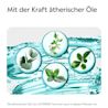 Darstellung ätherischer Pflanzenöle in Wasserblasen mit Hinweis auf die Kraft ätherischer Öle bei LISTERINE®.