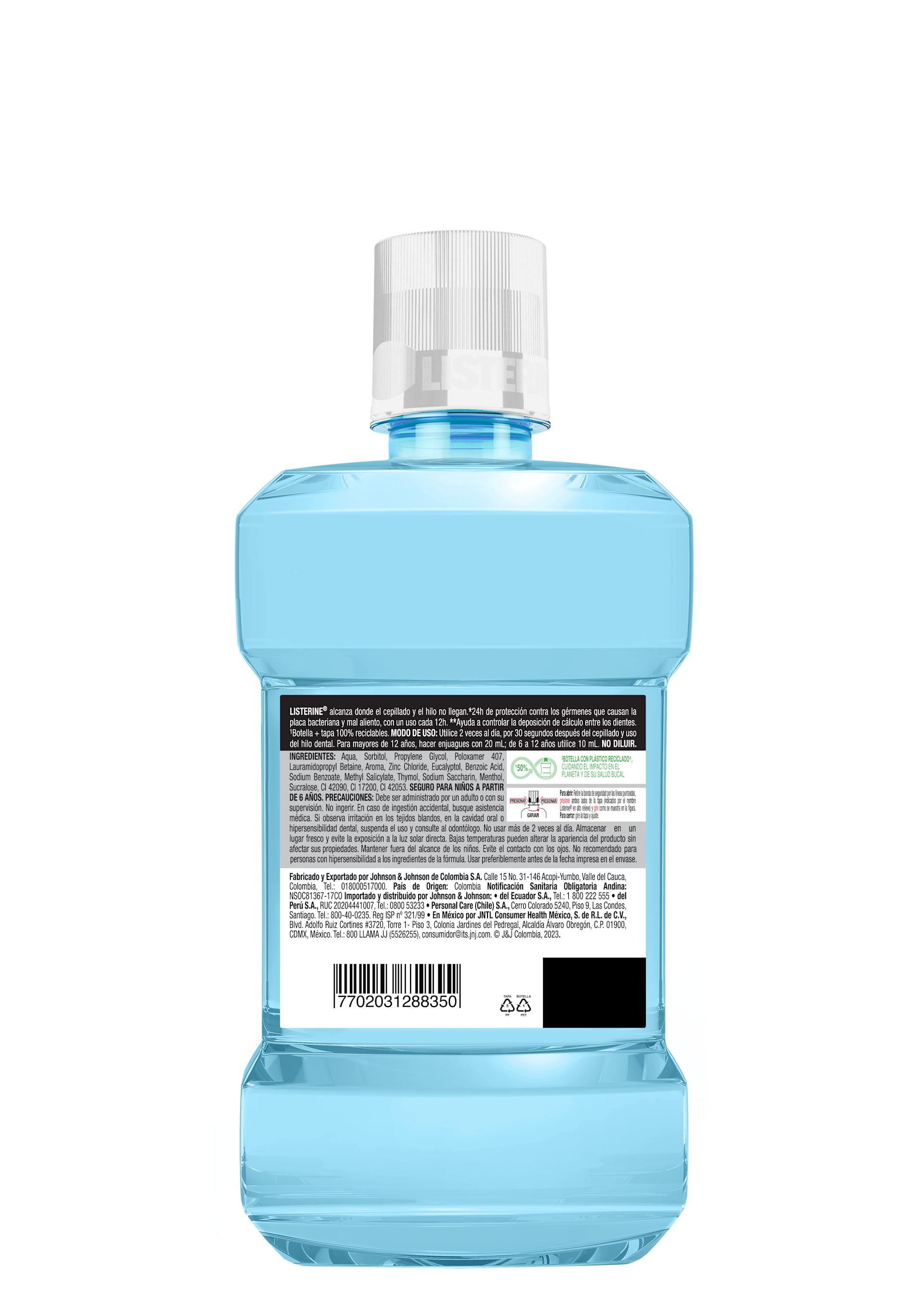 Enjuague Bucal LISTERINE®  Control Cálculo/Sarro Frescura suave Sin Alcohol BACK