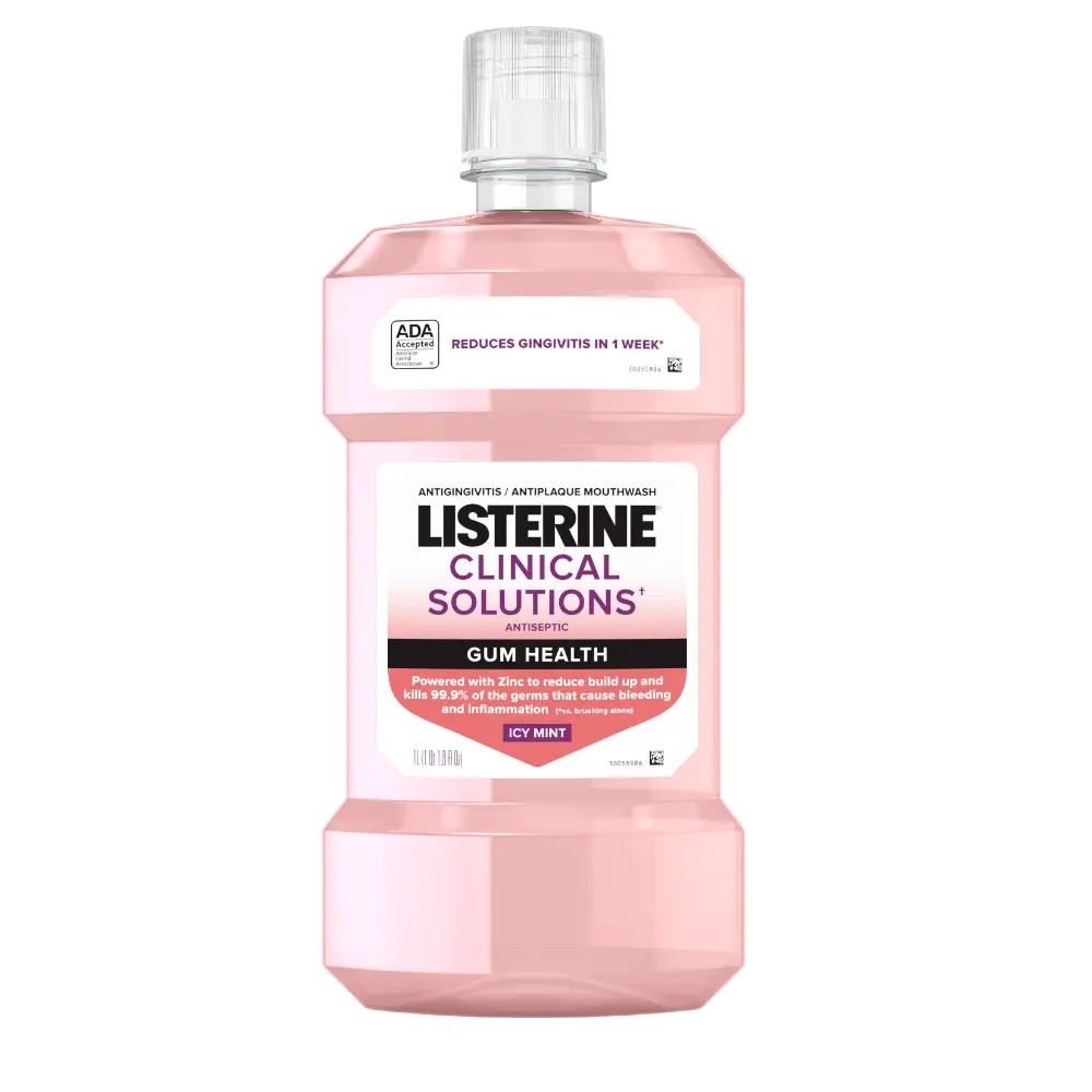 Listerine Clinical Solutions Gum Health Mouthwash + zinc kills bleeding & inflammation causing germs