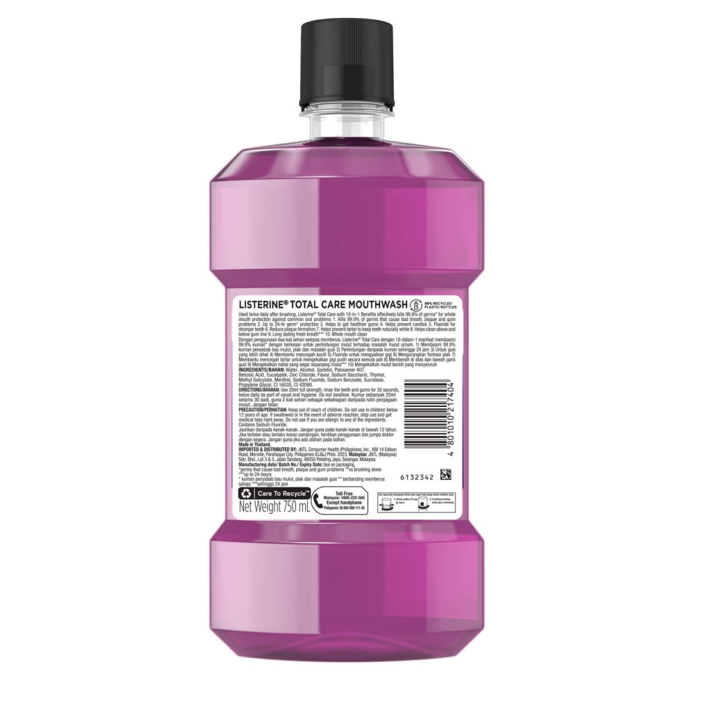 Nước súc miệng diệt khuẩn LISTERINE ® TOTAL CARE - Image 4 - Listerine - vi-VN