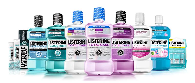 LISTERINE® Family Group Lineup - Image highlighting all Listerine products