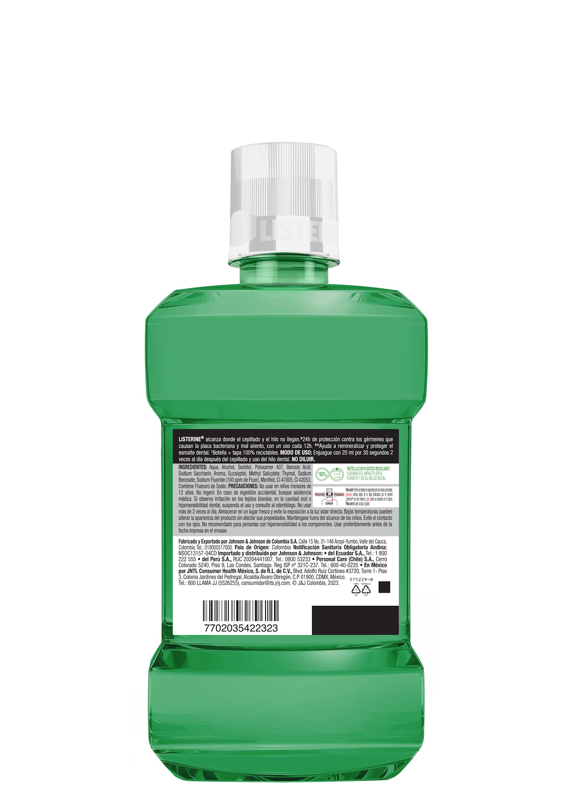 Enjuague Bucal LISTERINE® Pro-Encías Frescura Intensa BACK