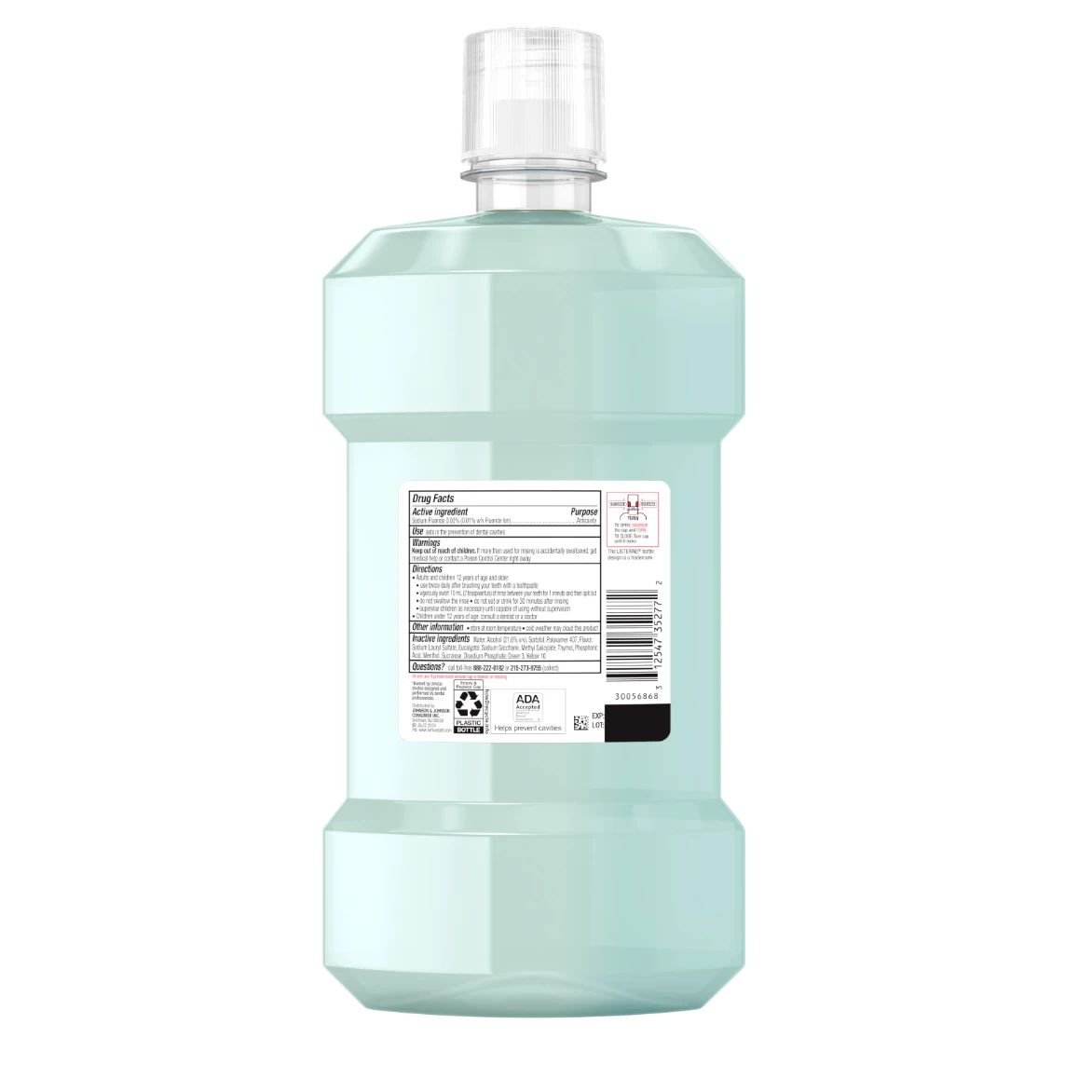 Listerine Clinical Solutions Teeth Strength mouthwash bottle back