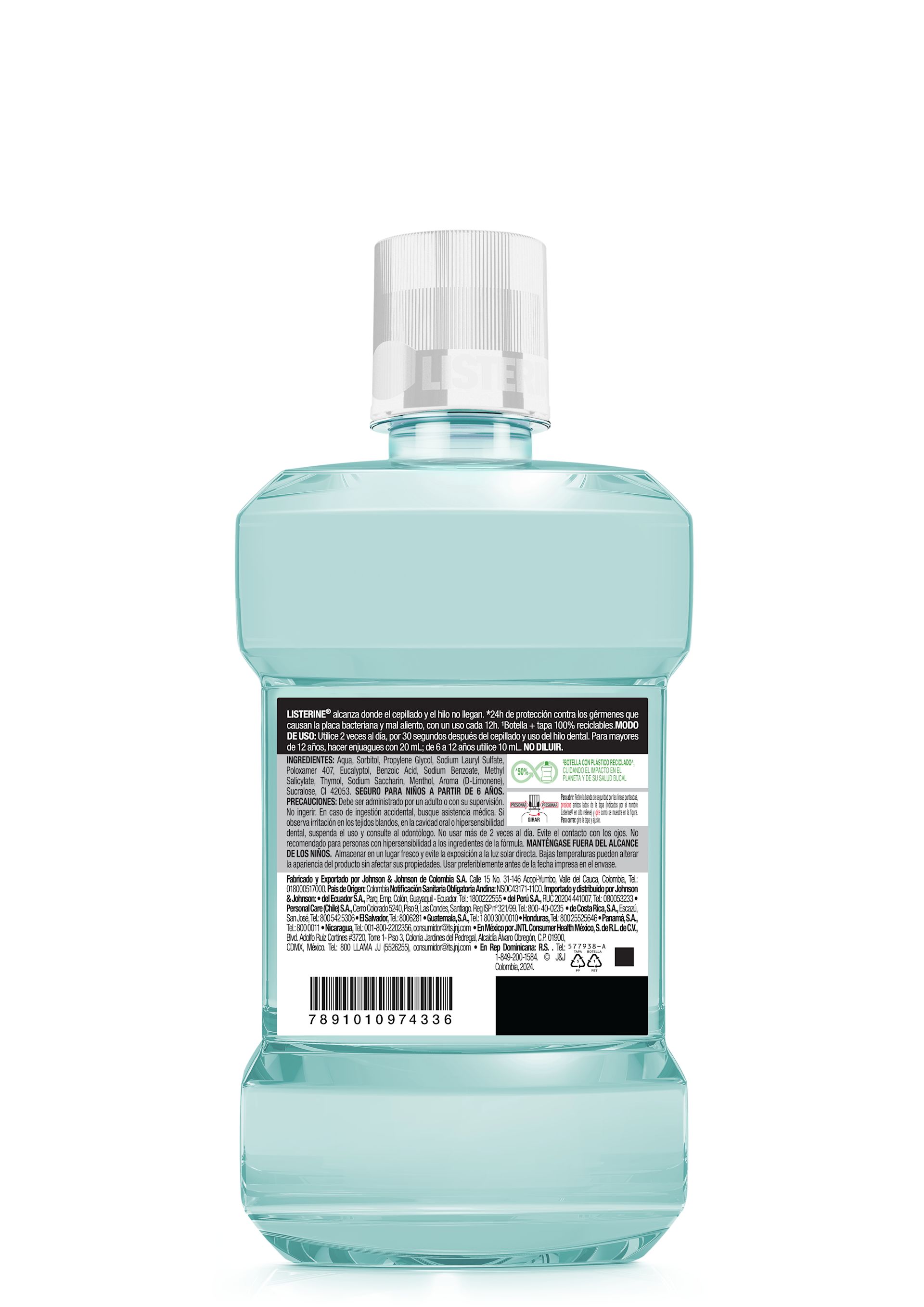 Enjuague Bucal LISTERINE® Coolmint Frescura Suave sin Alcohol BACK