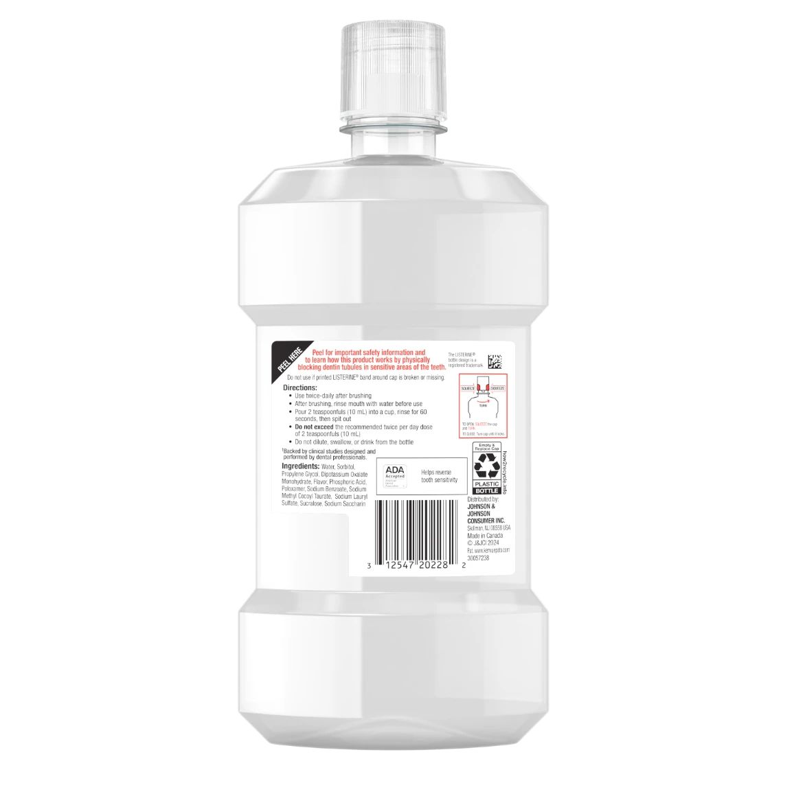 Clinical Solutions Sensitive Teeth Mouthwash, Fresh Mint - Back
