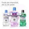 LISTERINE® Total Care Zahnfleisch‑Schutz Intensive Minze Mundspülung mit Alkohol, gezeigt im Kontext unterschiedlicher Intensitäten.