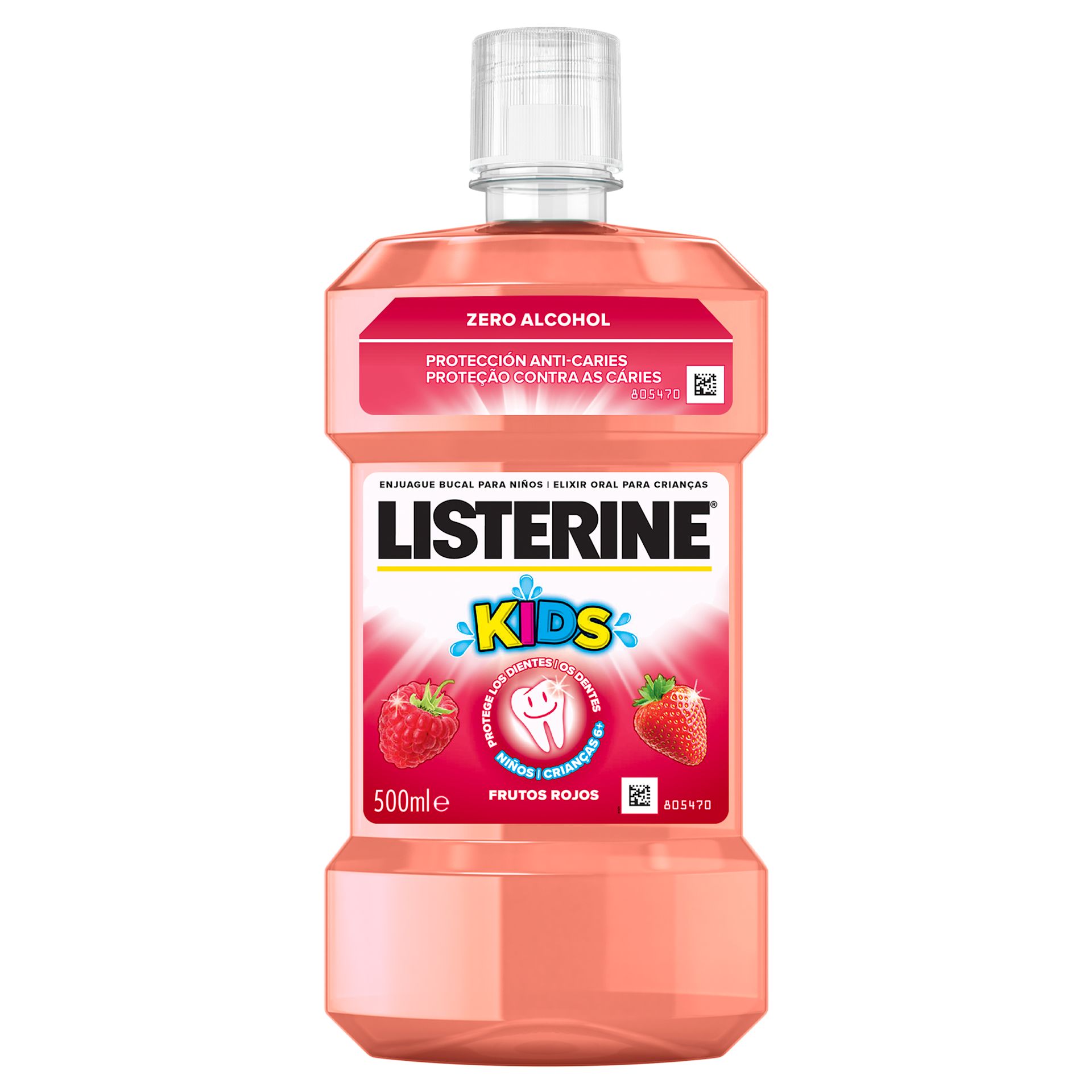 Elixir Oral LISTERINE® Kids Sabor Frutos Vermelhos Sem Álcool