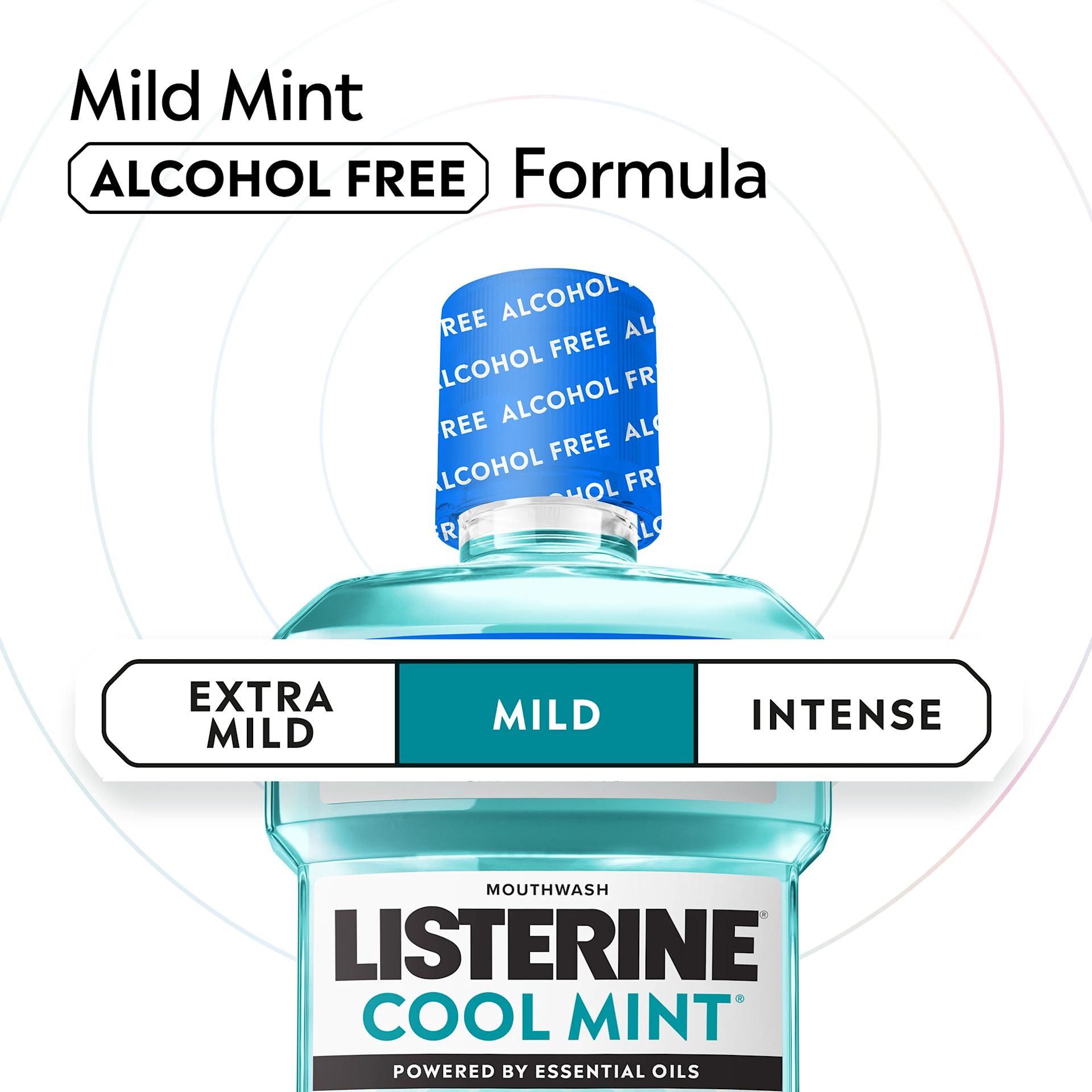 LIS B+ Flavor CM Mild RGB 02 LISTERINE® COOL MINT®, Mild Mint Alcohol Free Formula