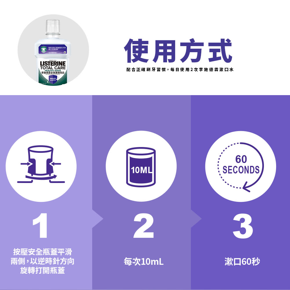 李施德霖全效護理亮白漱口水 - Image 8 - Listerine - zh-Hant-TW