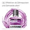 LISTERINE® Total Care Classic Intensive Minze mit Alkohol und 5×‑Wirksamkeits‑Hinweis zur Reduzierung von Zahnbelag am Zahnfleischrand.