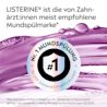 LISTERINE® als von Zahnärzt:innen meist empfohlene Mundspülmarke mit Nr.‑1‑Hinweis.