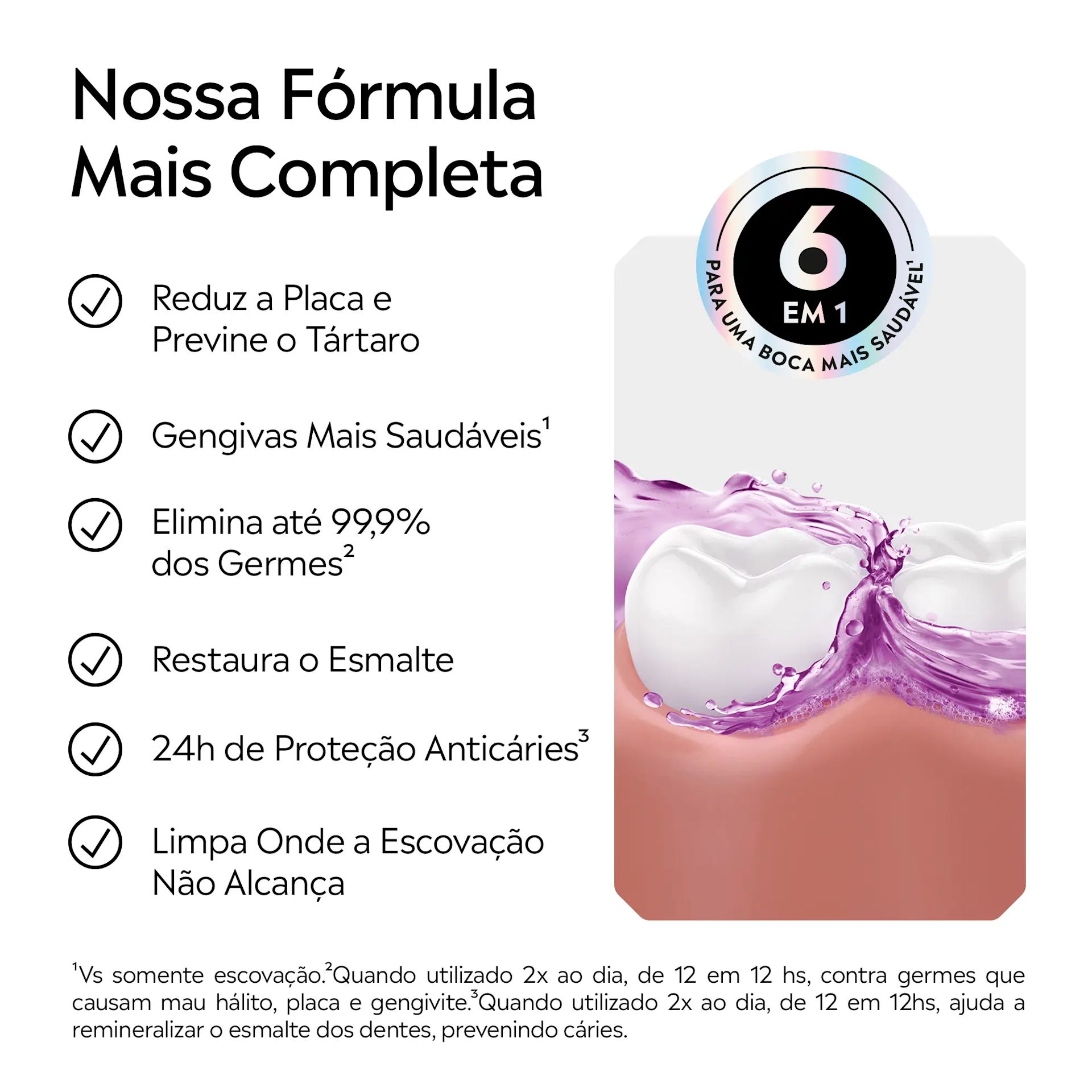 LISTERINE® CUIDADO TOTAL Intenso Enxaguante Bucal Sem Álcool