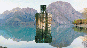 GIF featuring LISTERINE® Our sustainability history along various biomes of nature