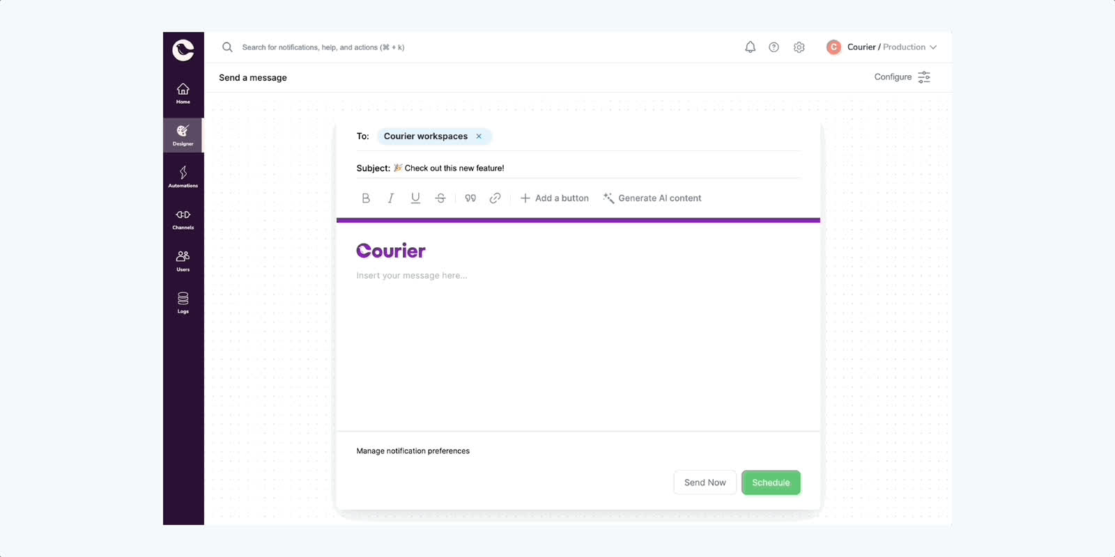 Courier One-Time Send is here — for everybody