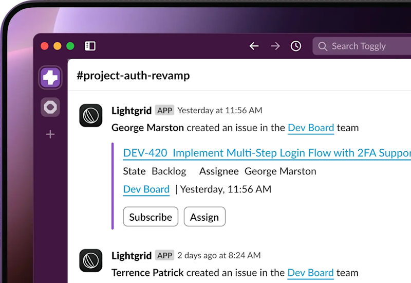 interactive slack elements