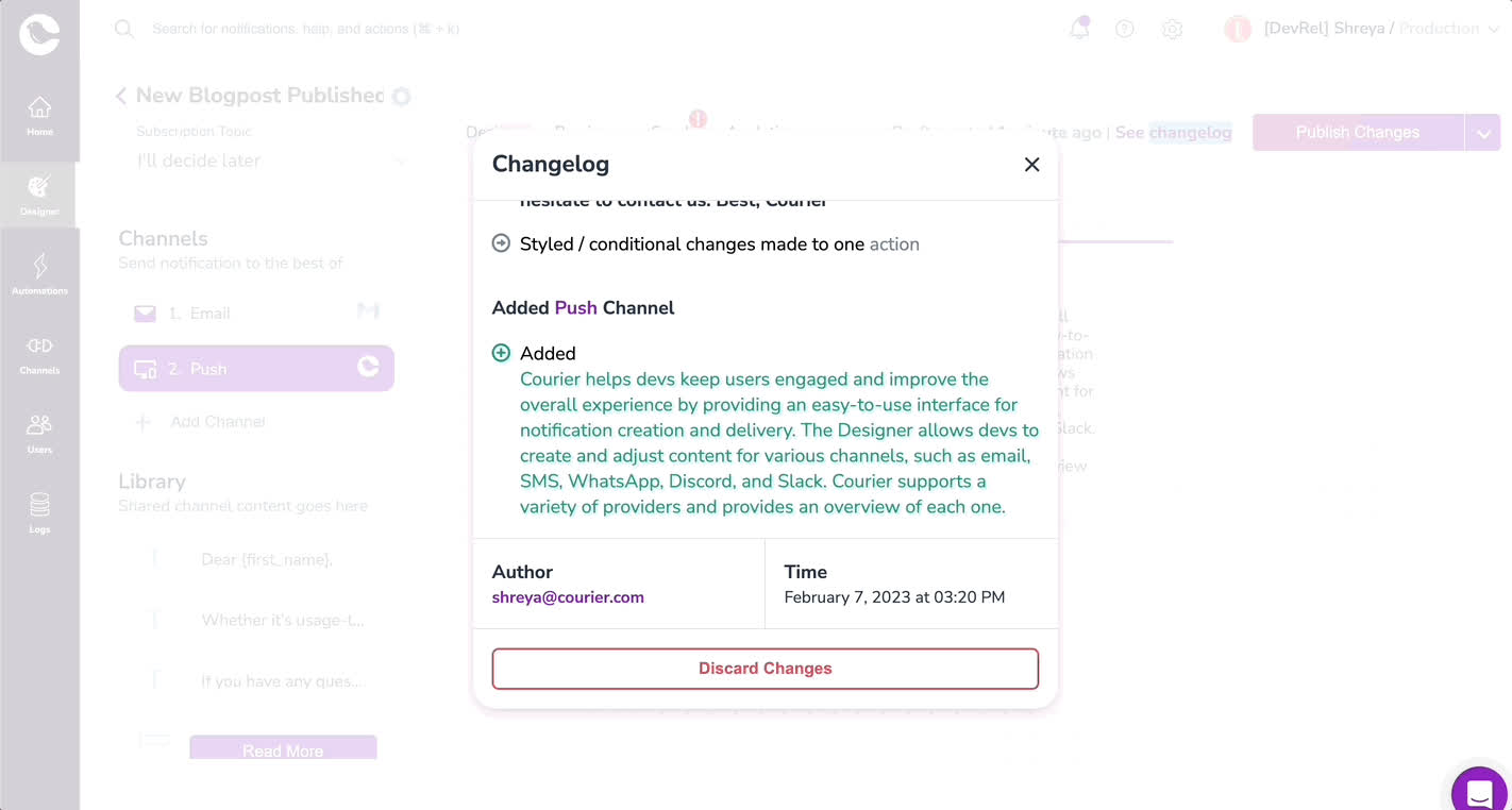 delete changes hd