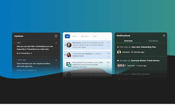 inbox design 3 options