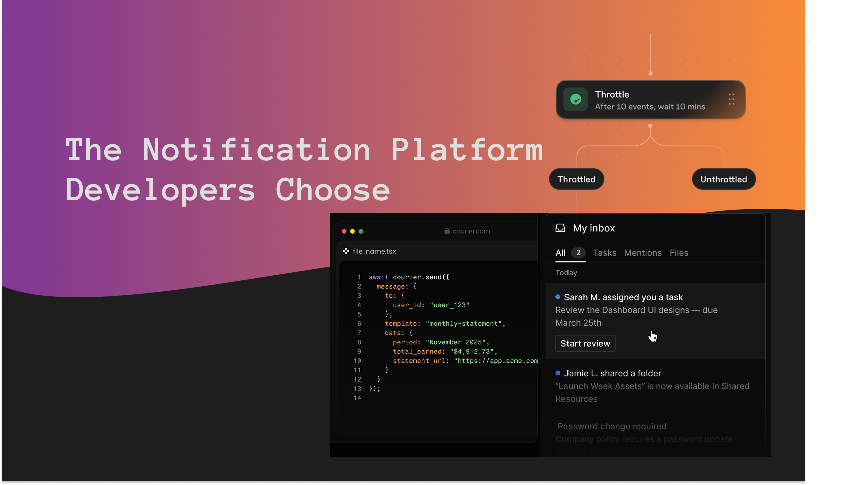 notification platform for developers