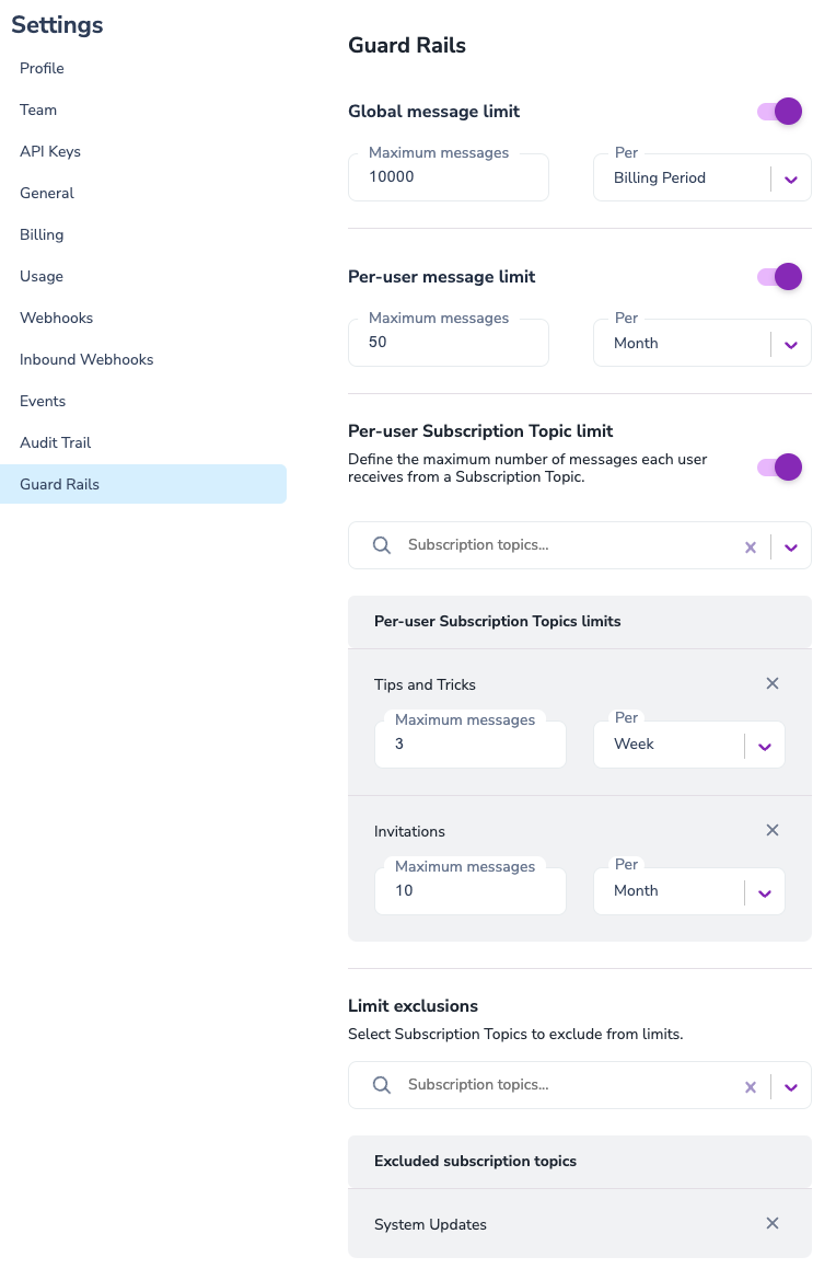 courier-message-limit-settings