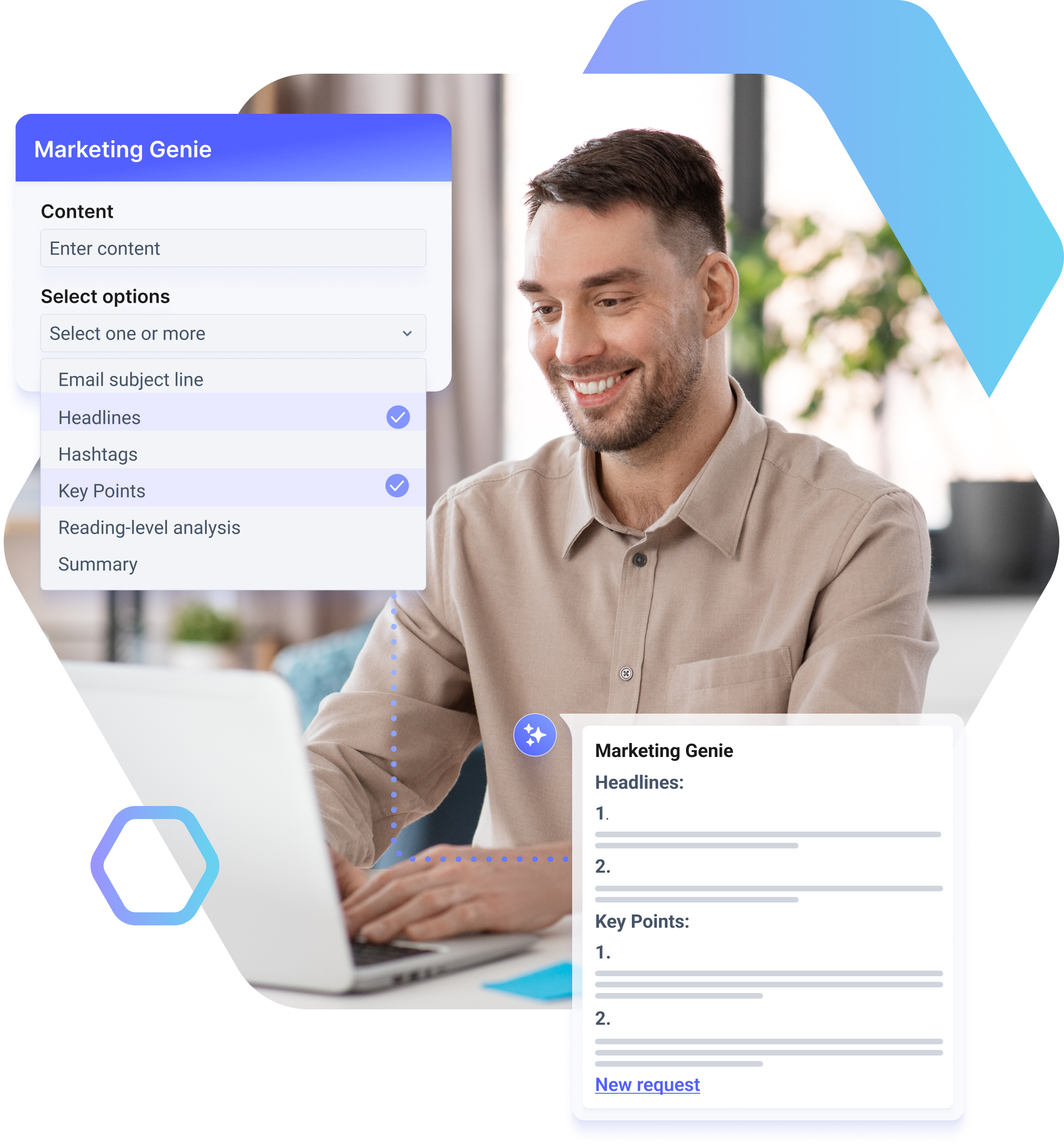 Generative AI helps improve and create marketing content