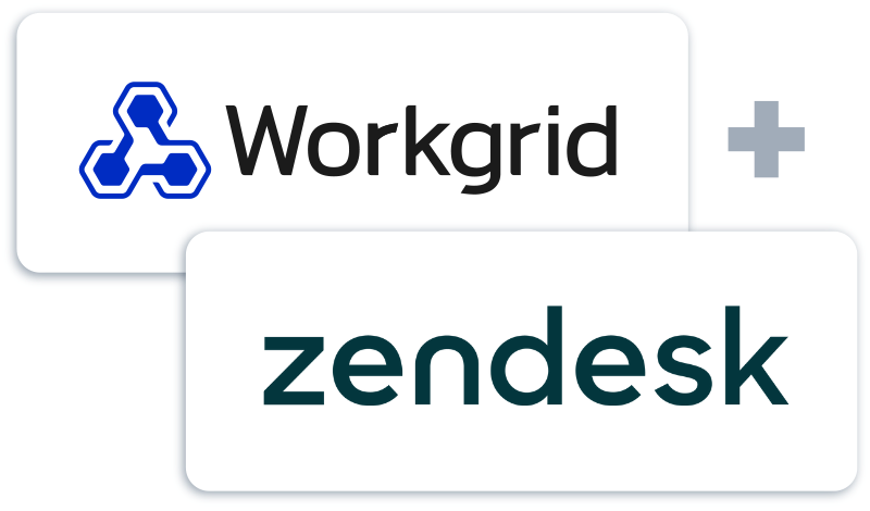 Integrate your Zendesk instance with Workgrid Software. This integration allows users to create, review and update their own IT Help Desk tickets via the Workgrid chatbot.