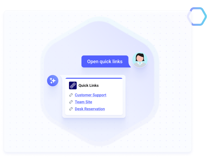 Add and remove frequently accessed links to a favorites section within your digital assistant.