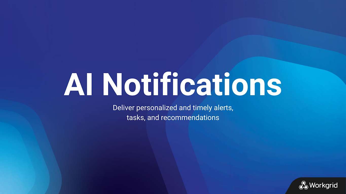 Notification Intelligent AI Notifications | Workgrid