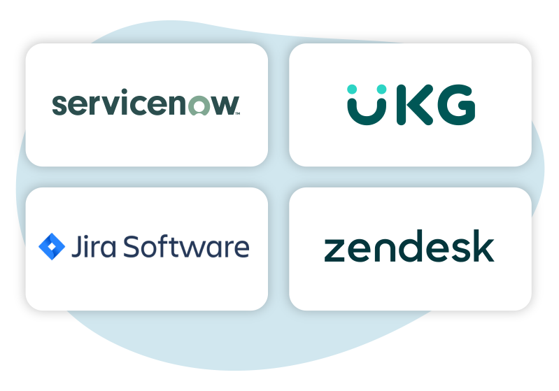 As hybrid workplaces continue to evolve, the reliance on digital workplace solutions has become complex. Workgrid integrates with leading enterprise solutions, including ServiceNow, UKG, Atlassian Jira Service Management, and Zendesk to enable businesses to further optimize employee experiences.