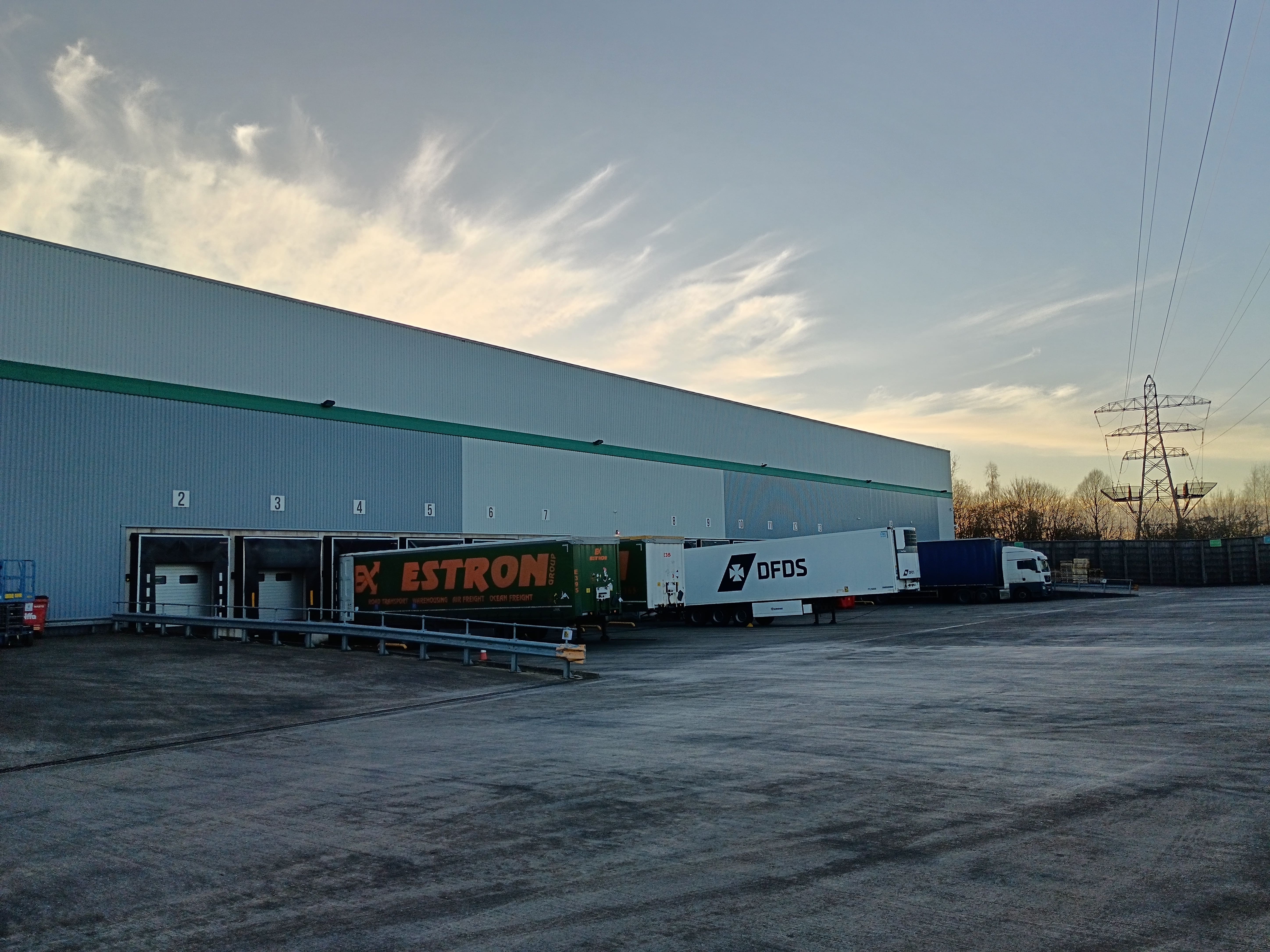 Truck loading at Corby warehouse.