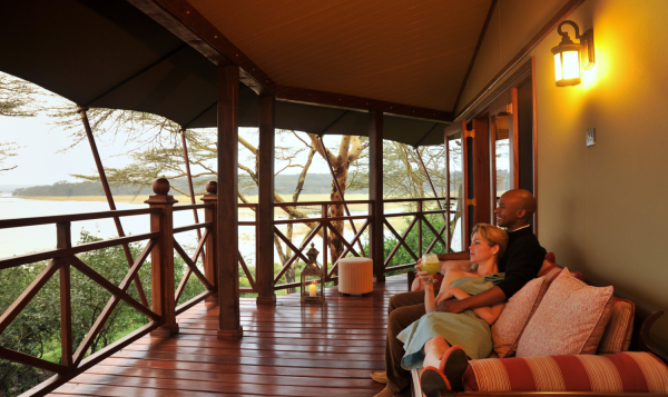 Flamingo Suite deck at Lake Elmentaita