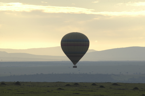 Hot air balloon over the Masai Mara