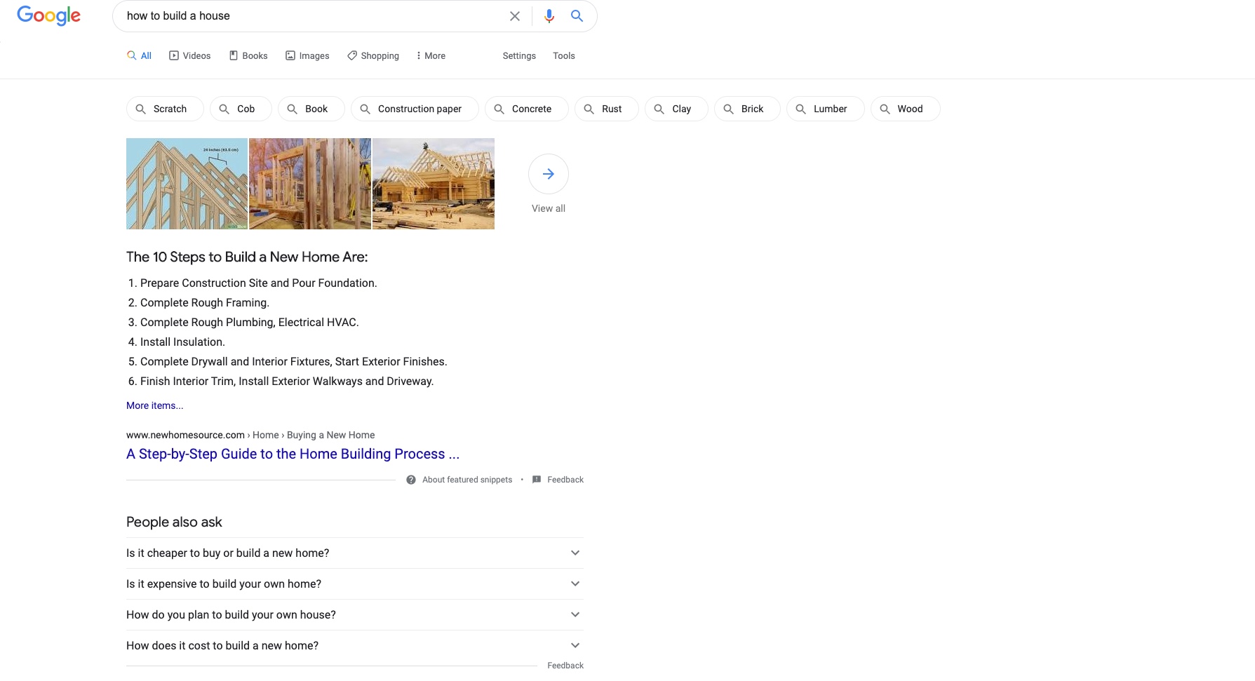 Featured Snippet example picture