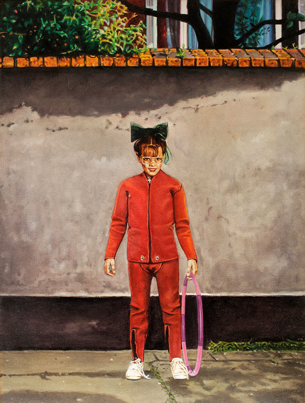 girl-wall-hulahoop-tracksuit-painting