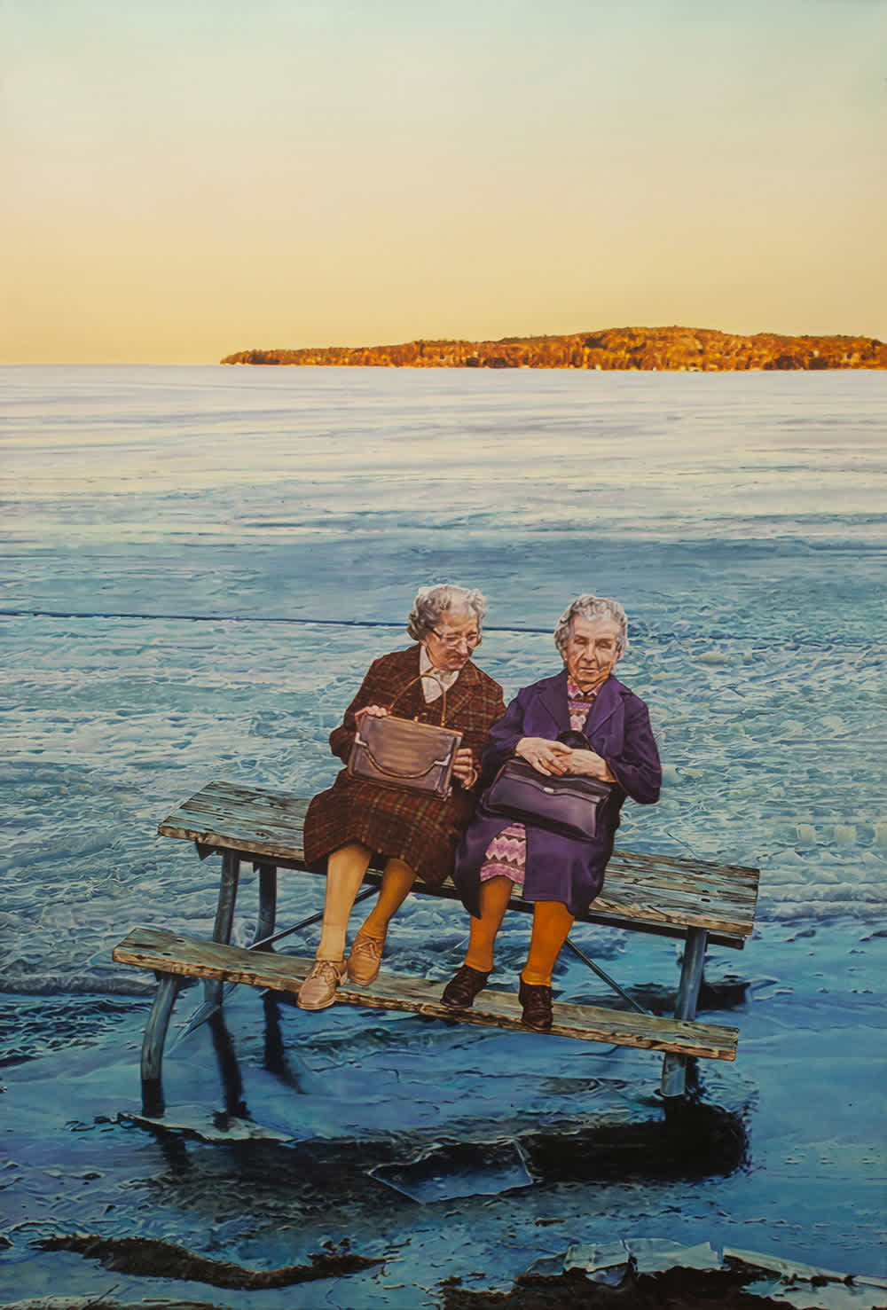 grannies-bench-icesurface-sea-painting